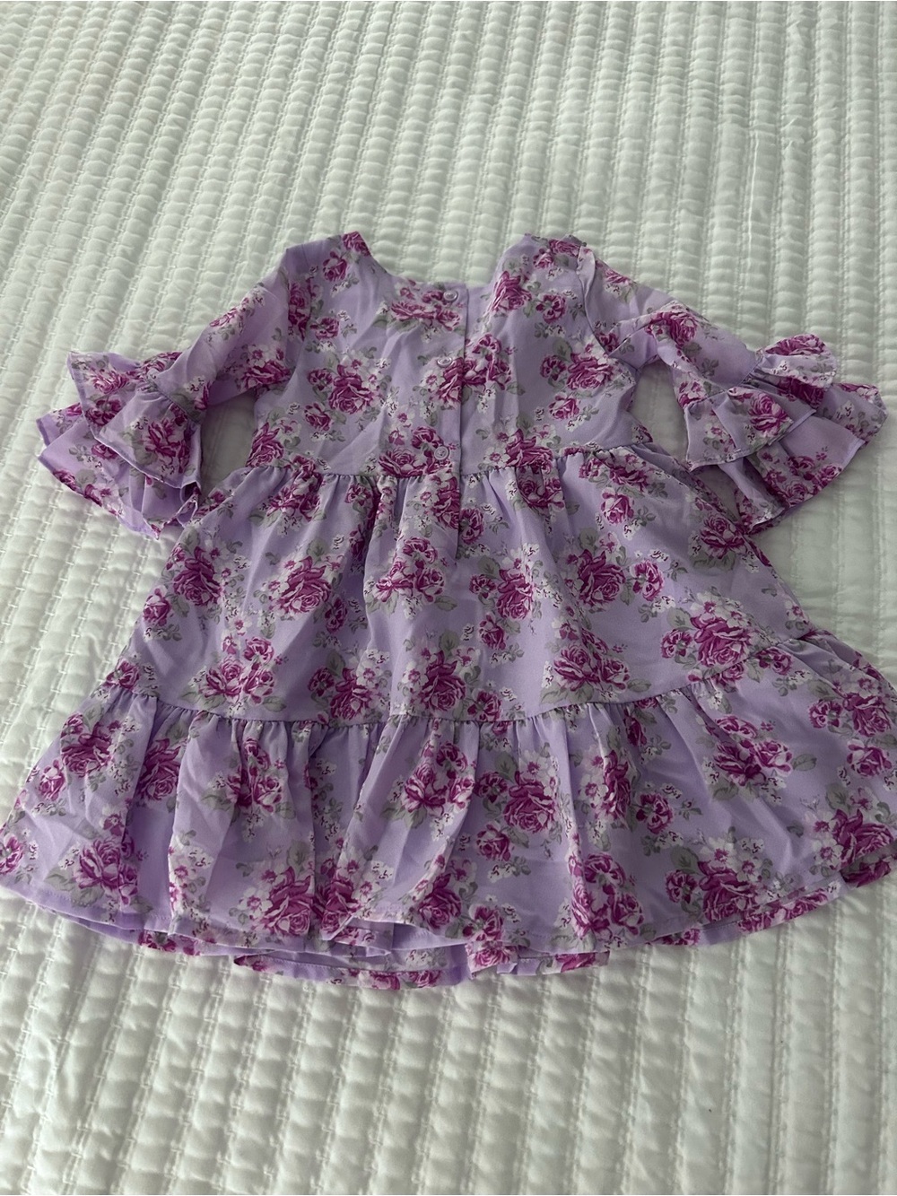 Janie and Jack Lavender Floral Ruffle Dress. Size 2T - Picture 2 of 9